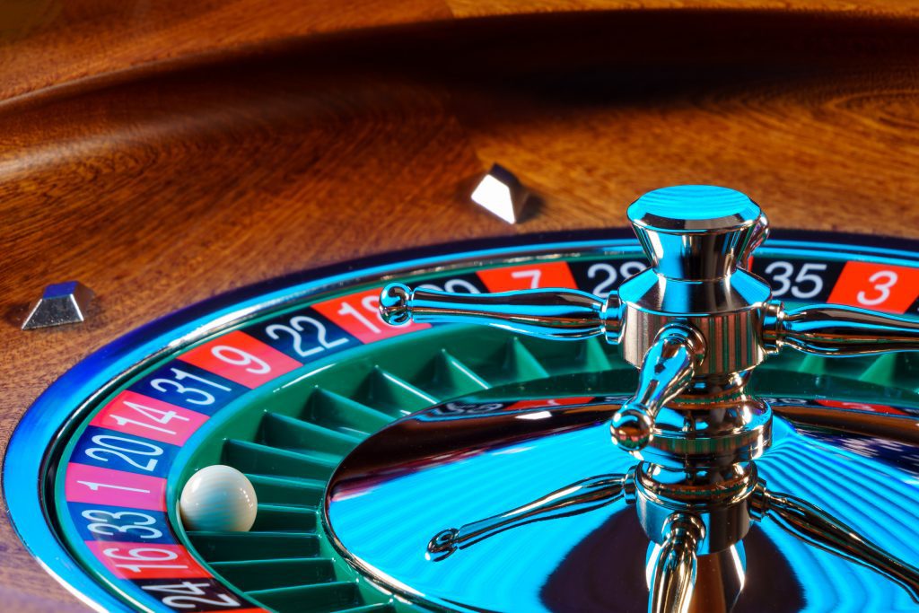 A close-up of a Roulette wheel
