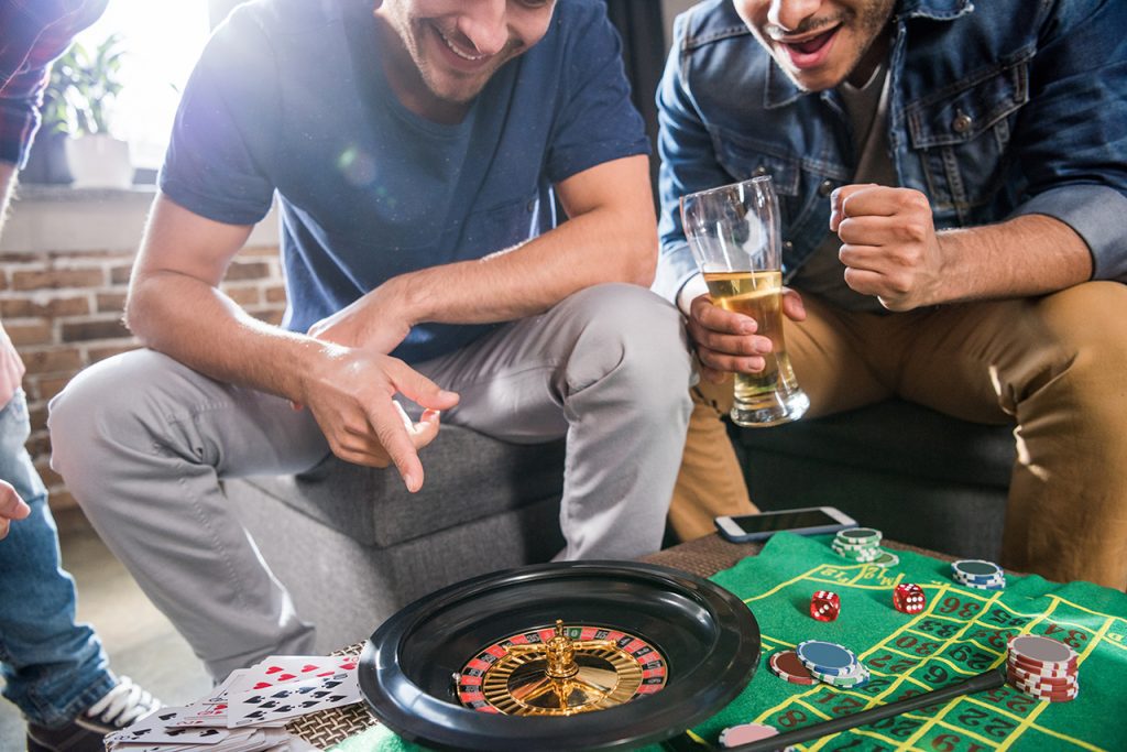 A Group of Friends Enjoying Roulette at Home