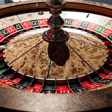 European roulette wheel in a casino
