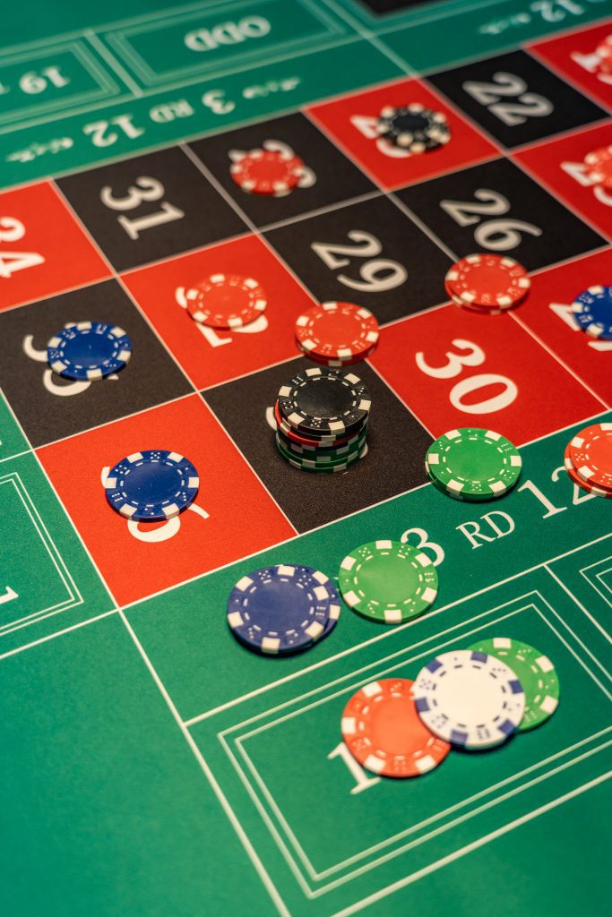 Roulette Tabletop Close-Up During a Game
