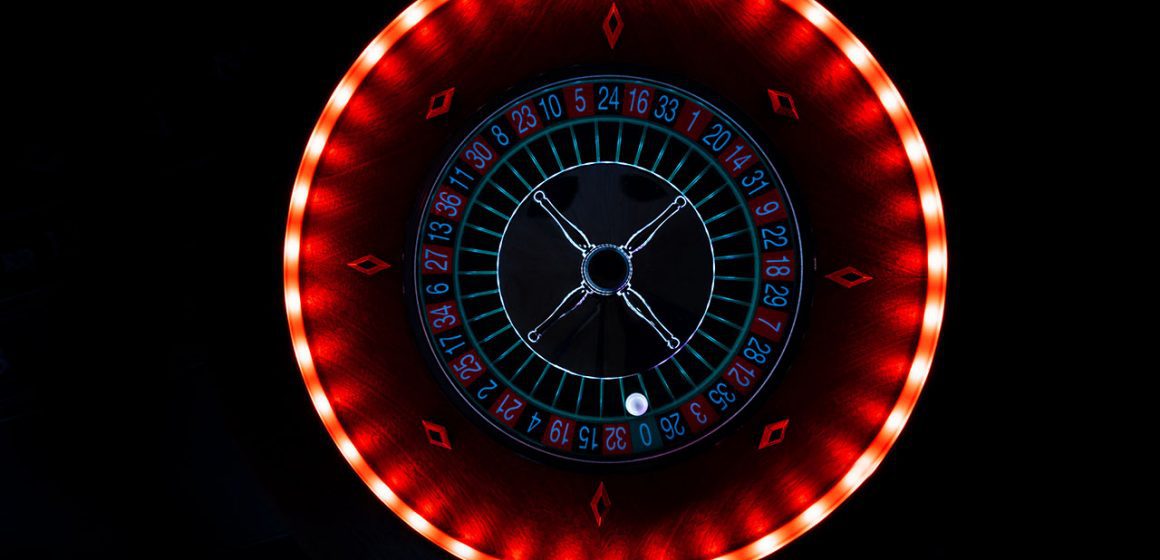 Close-Up of Roulette Table at Casino