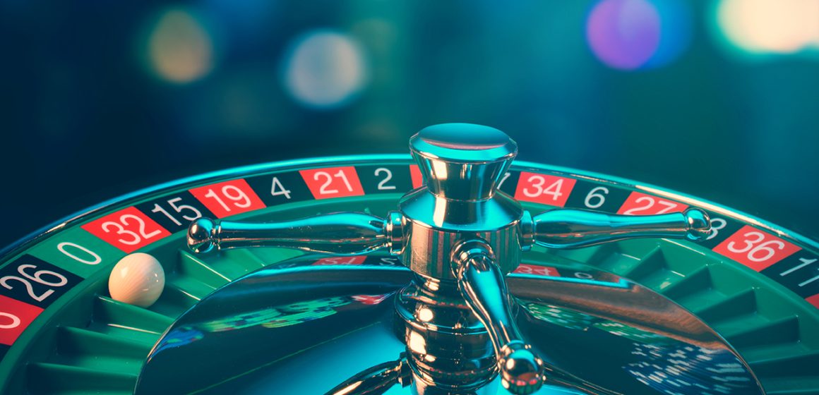 Roulette wheel numbers on the wheel.