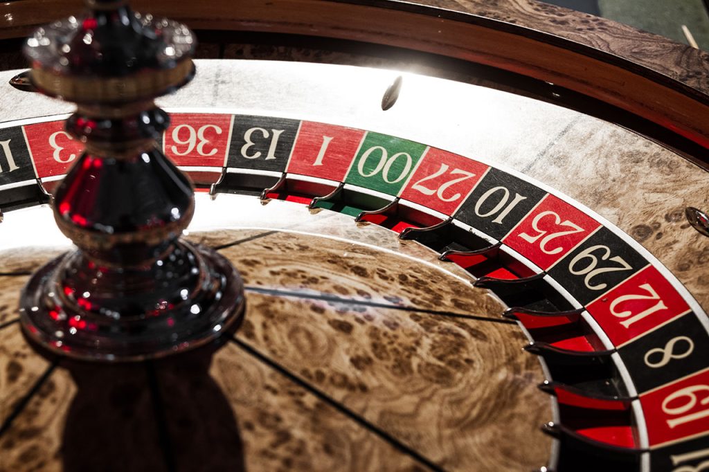 Roulette Wheel in a Casino
