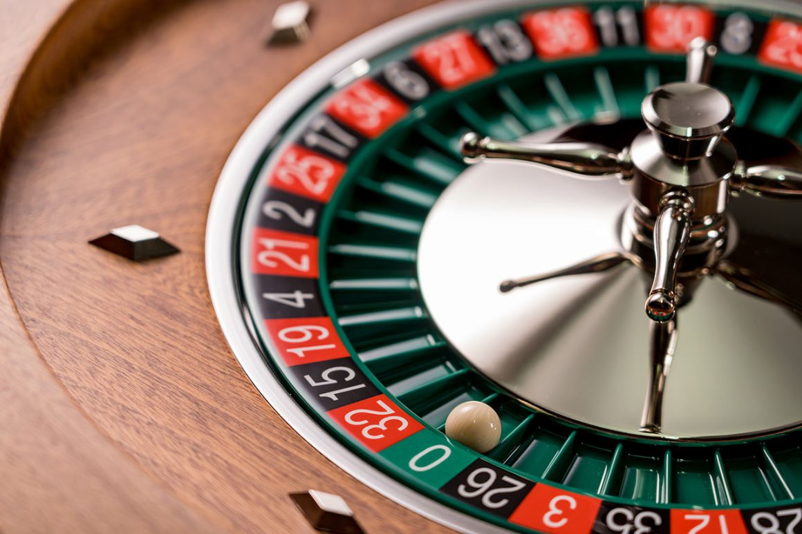 A roulette table close-up